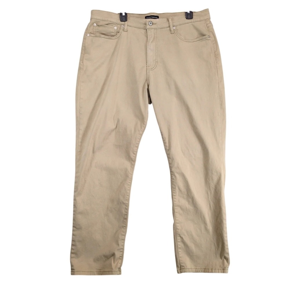 Lucky Brand 410 Athletic Straight Pant Mens 38x30 Brushed Twill Stretch 5-Pocket